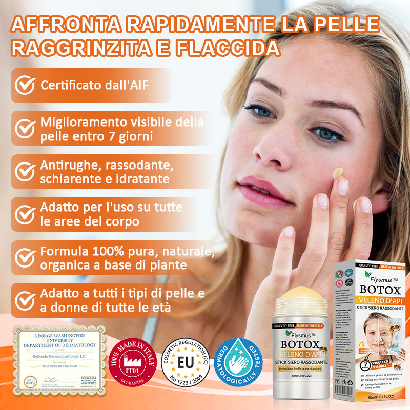 ✨Prodotto e spedito dall'Italia✨Siero rassodante in stick al veleno d'ape Flysmus™ Stick Siero Rassodante al Veleno d'Api Botox