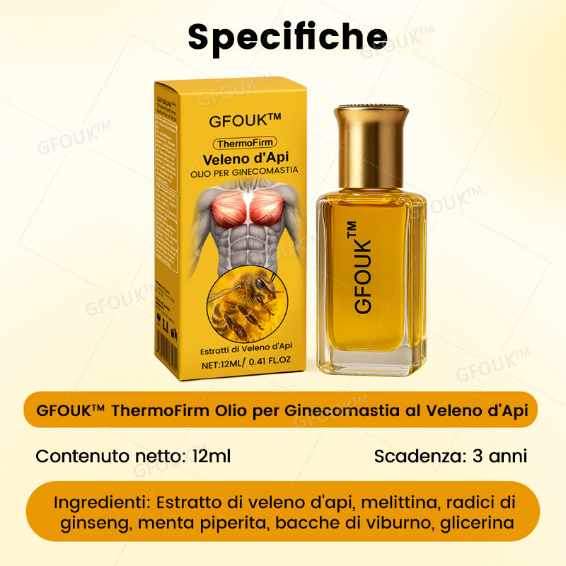 🏅GFOUK™ ThermoFirm Veleno d'ape Ginecomastia Olio